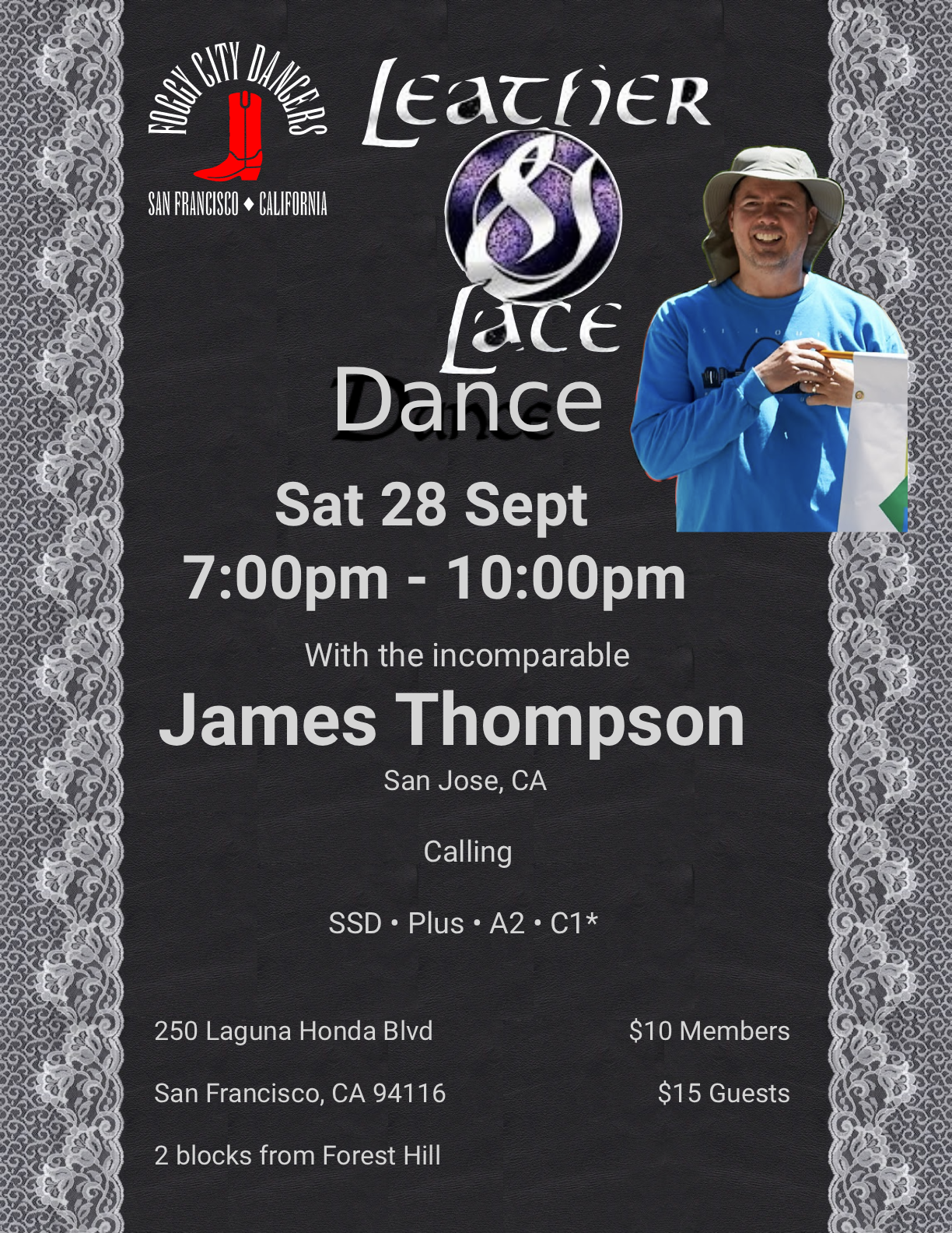 James Thompson calling on Sat 28 September 2024 – Leather and Lace Dance